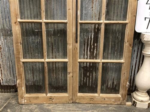 Antique French Double Doors (44x79) 10 Pane Glass Doors, European Doors G138