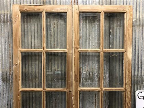 Antique French Double Doors (44x79) 10 Pane Glass Doors, European Doors G138