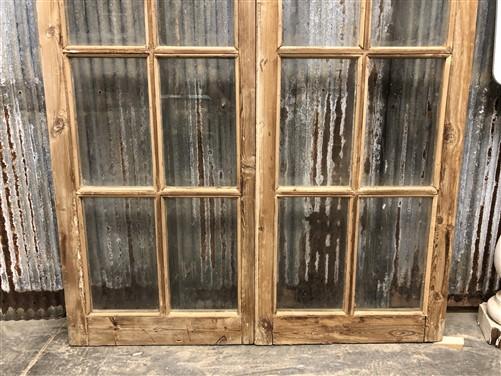 Antique French Double Doors (44x79) 10 Pane Glass Doors, European Doors G138