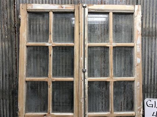 Antique French Double Doors (45.5x83.5) 12 Pane Glass Doors, European Doors G139