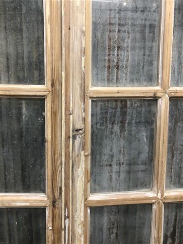 Antique French Double Doors (45.5x83.5) 12 Pane Glass Doors, European Doors G139