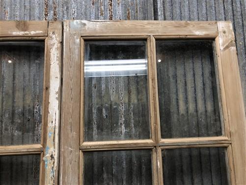 Antique French Double Doors (44x87.5) 12 Pane Glass Doors, European Doors G140