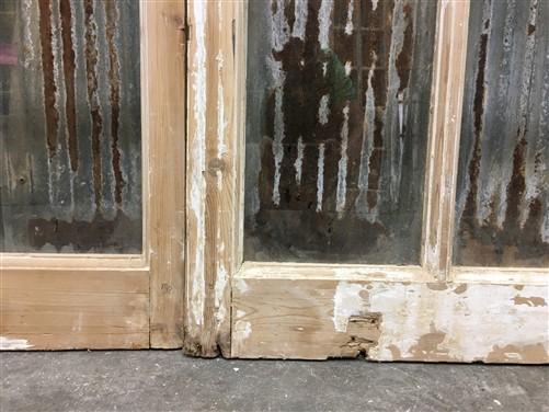 Antique French Double Doors (44x87.5) 12 Pane Glass Doors, European Doors G142