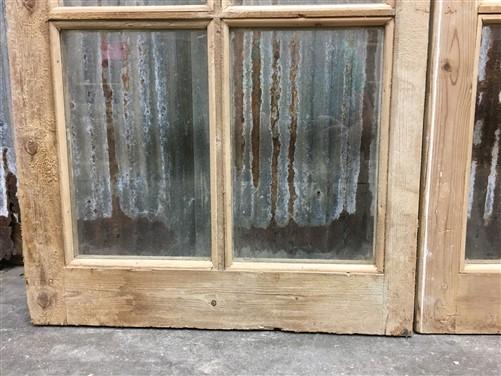 Antique French Double Doors (44x87.5) 12 Pane Glass Doors, European Doors G142