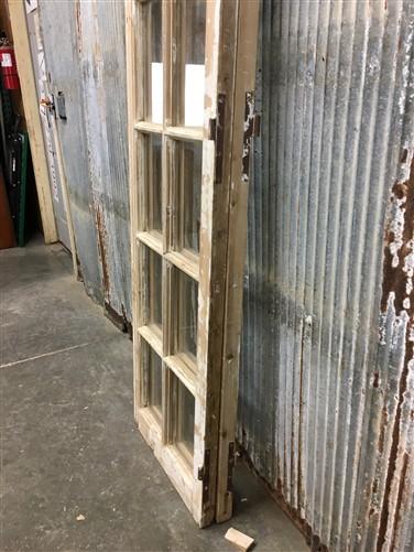 Antique French Double Doors (44x87.5) 12 Pane Glass Doors, European Doors G142