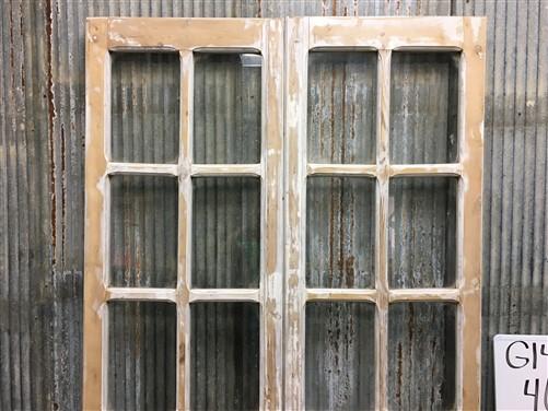 Antique French Double Doors (46x84) 10 Pane Glass Doors, European Doors G143