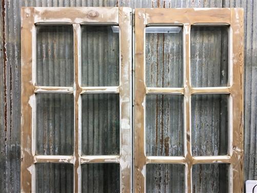 Antique French Double Doors (46x84) 10 Pane Glass Doors, European Doors G143