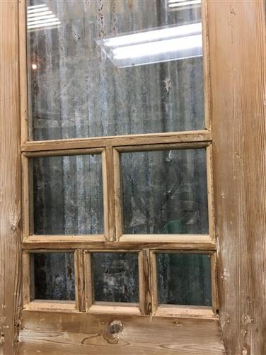 Antique French Double Doors (43.5x101.5) 8 Pane Glass Doors, European Doors G146