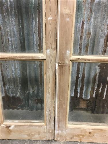 Antique French Double Doors (43.75x87.5) 12 Pane Glass Doors, European Doors G151