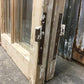 Antique French Double Doors (43.75x87.5) 12 Pane Glass Doors, European Doors G151