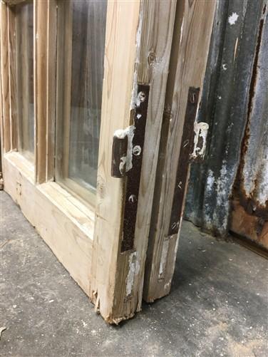 Antique French Double Doors (43.75x87.5) 12 Pane Glass Doors, European Doors G151