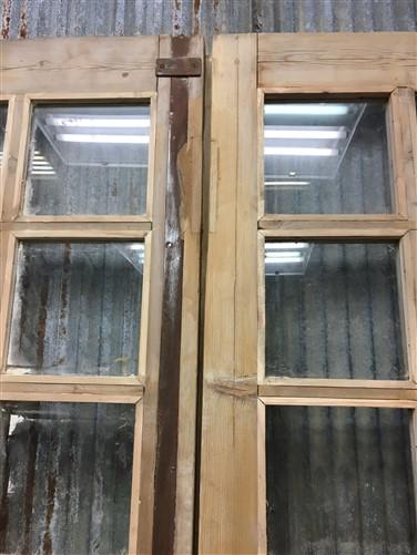 Antique French Double Doors (44.5x99.5) 12 Pane Glass Doors, European Doors G153