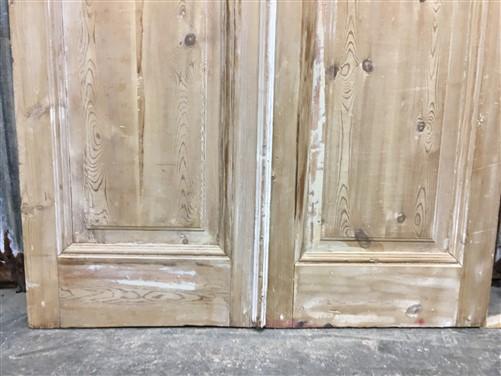 Antique French Double Doors (43.5x100.75) 8 Pane Glass Doors, European Doors G154