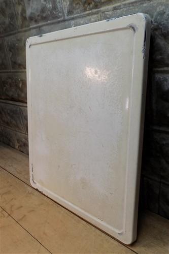 White Porcelain Table Top Panel, Kitchen Cupboard, Hoosier Cabinet Enamel A8,