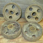 Set 4 Wheels 2.5" Vintage Metal Machine Industrial Age Cart Table Steampunk k