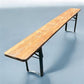 Stained Vintage German Beer Garden Bench Portable Industrial Wood Bench Seat B43