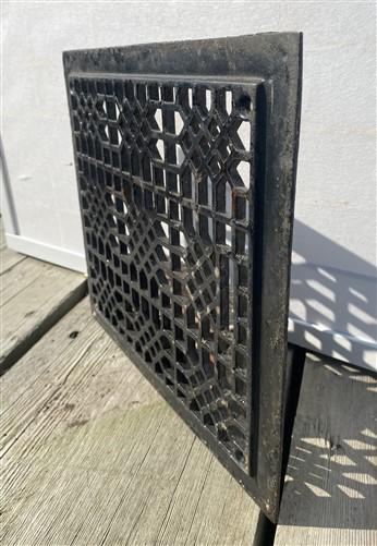 Ornate Art Deco Cast Iron Grate Vintage Wall Floor Fireplace Register Vent A3