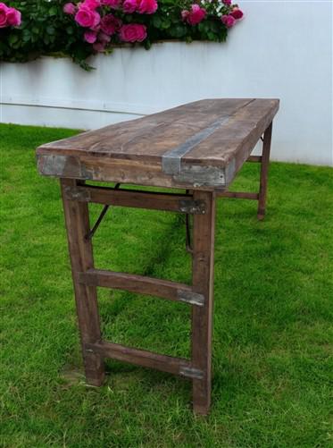 Rustic Folding Table, Vintage Dining Room Table, Kitchen Island, Sofa Table, B84