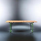 Vintage German Beer Garden Table, Portable Industrial Wood Table, Dining, C92