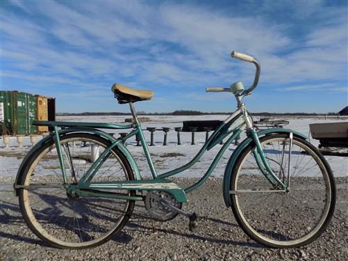 1950s Rollfast Girls Bicycle, Snyder Built SE Vintage Bike, Serial# B200404