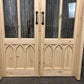 Arched French Double Door (48x80) 5 Pane Glass Door European Styled w Jamb OM2