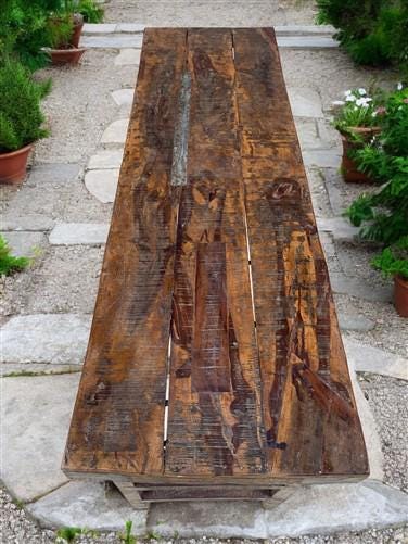 Rustic Folding Table, Vintage Dining Room Table, Kitchen Island, Sofa Table, B83