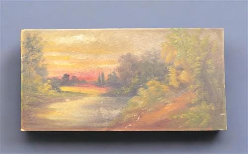 1920s M James Midwest Landscape Painting, Original Art Work, Signed P