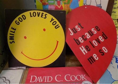 1970s Sunday School Kids Church Bible School Posters Signs Religious Material