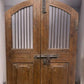 Vintage Indian Garden Gates, Carved Teak Metal Doors, Architectural Salvage A108