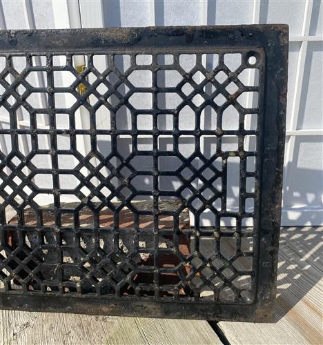 Ornate Art Deco Cast Iron Grate Vintage Wall Floor Fireplace Register Vent A6