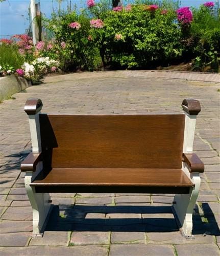 Vintage Wooden Church Pew, Porch Bench, Entry Foyer Bench, Dining Seating, C33