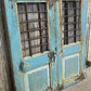 Vintage Indian Garden Gates, Carved Teak Metal Doors, Architectural Salvage A109