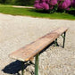 Stained Vintage German Beer Garden Bench Portable Industrial Wood Bench Seat B42