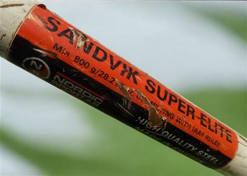 Sandvik Super Elite Steel Javelin, 800g/28.2 IAAF Complying, Made in Sweden