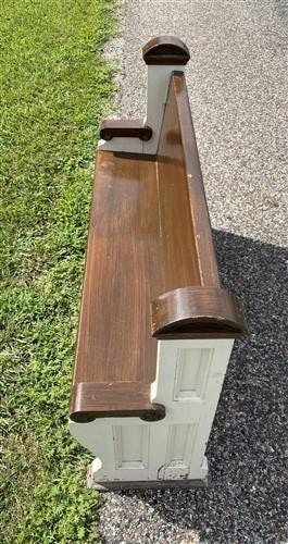 Vintage Wooden Church Pew, Porch Bench, Entry Foyer Bench, Dining Seating, C24