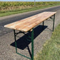 Vintage German Beer Garden Table, Portable Industrial Wood Table, Dining, C93