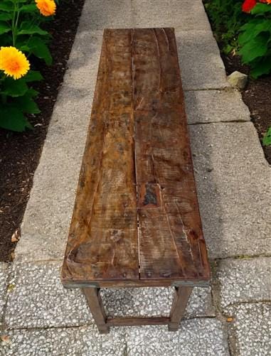 Rustic Folding Table, Vintage Dining Room Table, Kitchen Island, Sofa Table, B82