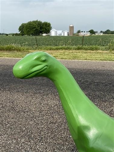 Sinclair Dinosaur, Gas Station Pump Sign, Cast Aluminum Statue, Yard Art, W