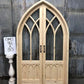 Arched French Double Door (48x80) 5 Pane Glass Door European Styled w Jamb OM2