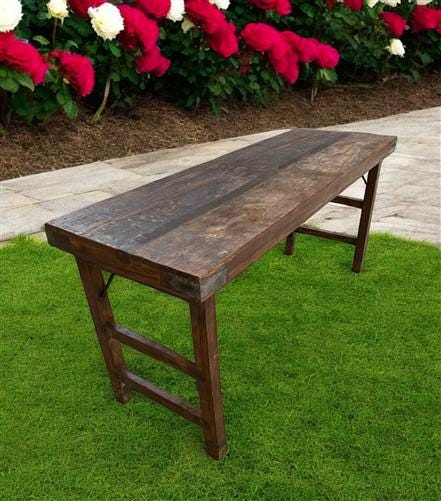 Rustic Folding Table, Vintage Dining Room Table, Kitchen Island, Sofa Table, B75