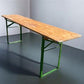 Vintage German Beer Garden Table, Portable Industrial Wood Table, Dining, C92