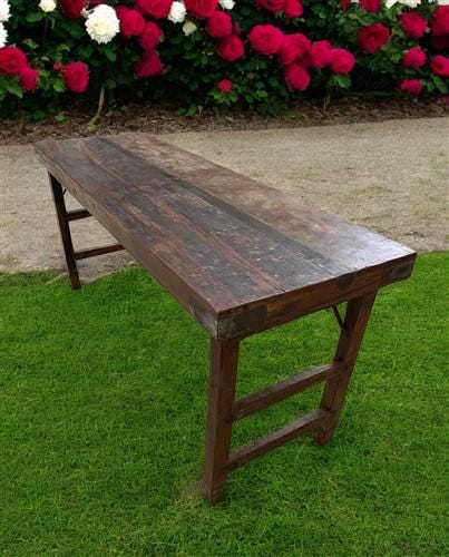 Rustic Folding Table, Vintage Dining Room Table, Kitchen Island, Sofa Table, B75