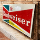 10' Budweiser Bowtie Sign, Vintage Tin Sign, Advertising, Tavern, Single Side