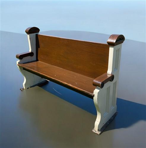 Vintage Wooden Church Pew, Porch Bench, Entry Foyer Bench, Dining Seating, C28