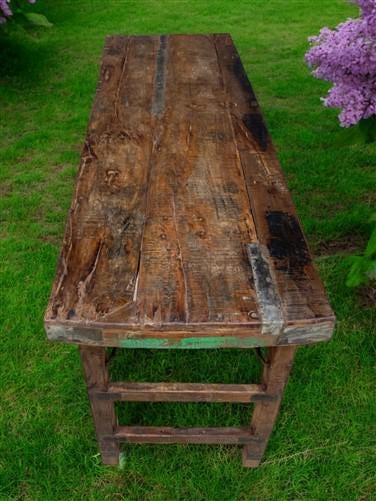 Rustic Folding Table, Vintage Dining Room Table, Kitchen Island, Sofa Table, B79