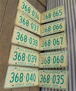 Set of 50 License Plates Multi State Lot Vintage Automobile Car Truck Tags jg