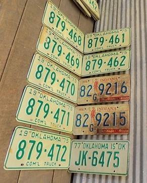 Set of 50 License Plates Multi State Lot Vintage Automobile Car Truck Tags jg