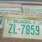 Set of 50 License Plates Lot Vintage Oklahoma Automobile Car Truck Tags iv