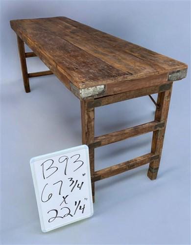 Rustic Folding Table, Vintage Dining Room Table, Kitchen Island, Sofa Table, B93