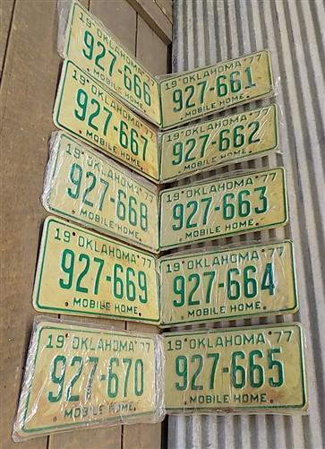 Set 50 License Plates Lot Vintage Automobile Car Truck Tags Some Consecutive jc